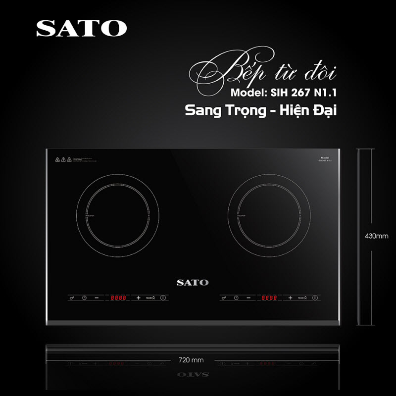 Bếp từ đôi SATO SIH267 N1.1 02