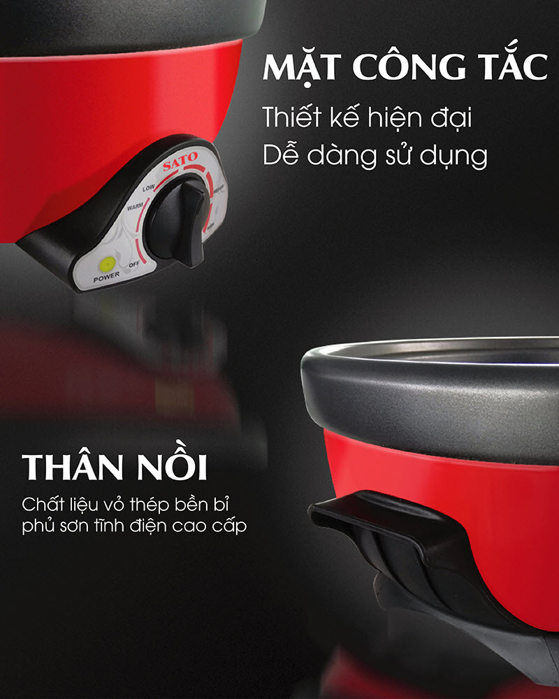 Nồi lẩu điện đa năng SATO ST-500HP 5