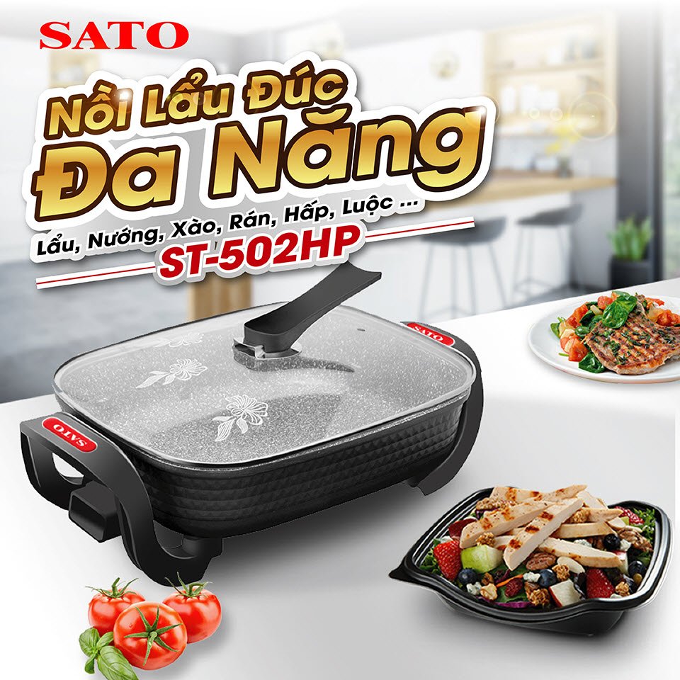 NỒI LẨU ĐIỆN ĐA NĂNG SATO ST-502HP 2