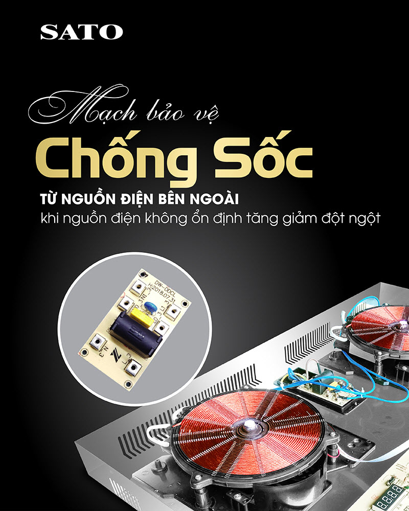 Bếp từ đôi SATO VN-SIH267-ONL N1.1 5